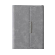 6 Hole Three Fold Loose-leaf Case A5 Business Notebook Office Stationery Notepad(Grey)