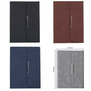 6 Hole Three Fold Loose-leaf Case A5 Business Notebook Office Stationery Notepad(Blue)