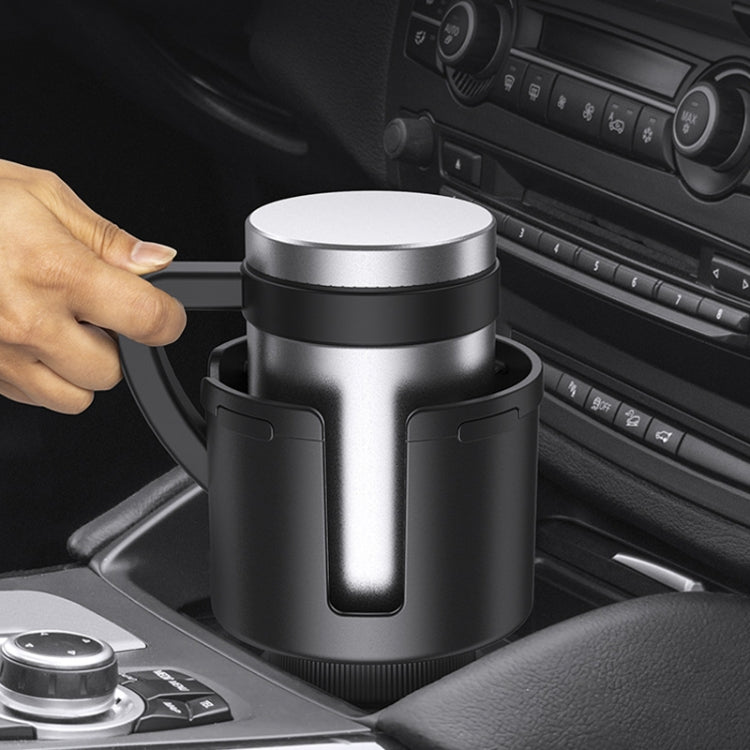 2 in 1 Car Center Console Water Cup Holder Multi-purpose Storage Box(Black)