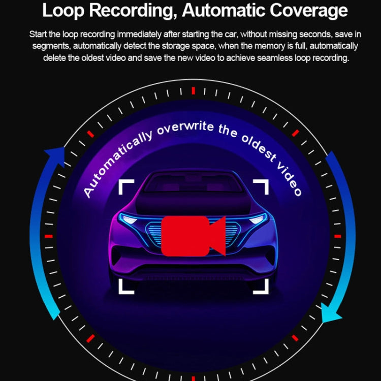 L601 HD Night Vision Electronics Dog Reversing Image Driving Recorder, Style: Standard Version(Double Recorded)