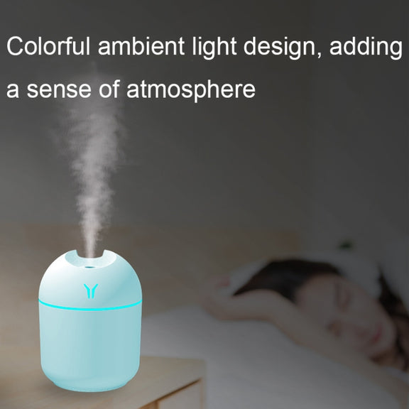 USB Mini Desktop Colorful Night Light Car Humidifier, Spec: 250ml (Y-Pink)