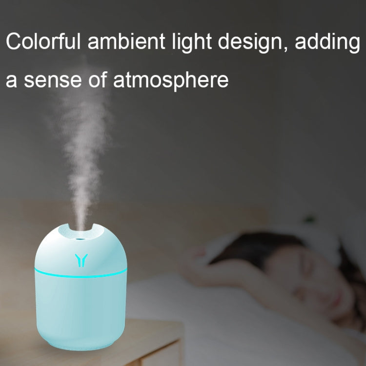 USB Mini Desktop Colorful Night Light Car Humidifier, Spec: 250ml (Y-Pink)