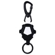 Telescopic High Resilience Steel Wire Rope Metal Anti-theft Buckle(Quick Release Ring Black White) - Hooks by PMC TechLife | Online Shopping South Africa | PMC TechLife | Buy Now Pay Later Mobicred
