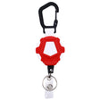 Telescopic High Resilience Steel Wire Rope Metal Anti-theft Buckle(Key Ring Red White) - Hooks by PMC TechLife | Online Shopping South Africa | PMC TechLife | Buy Now Pay Later Mobicred