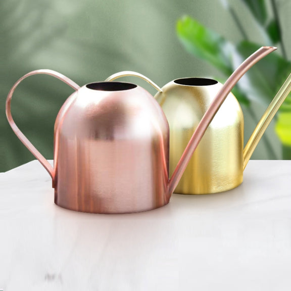 450ML Stainless Steel Long Mouth Gardening Watering Pot(Sand Gold)