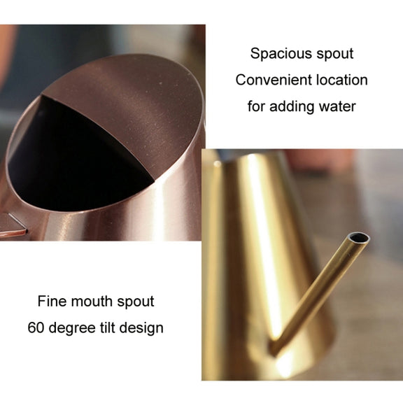 Household Gardening Stainless Steel Long Spout Watering Pot, Size: 900ML(Bronze)