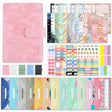 A6 Crocodile Pattern PU Leather Loose-Leaf Binder Budget Notebook Cash Envelope Organizer(Pink) - Notebooks by PMc TechLife | Online Shopping South Africa | PMc TechLife | Buy Now Pay Later Mobicred