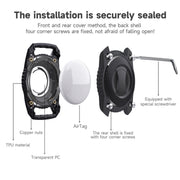 For AirTag Protective Case Three-proof All-inclusive IPX7 Water-resistant Locator Cover(Black)