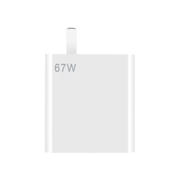 For Xiaomi 11 Pro/11 Ultra Flash Charging Effect Universal 67W USB Charger US Plug, Style: Charger(White)