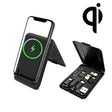 BM3016C 15W Wireless Charger Data Cable Organizer With Adapter Folding Phone Stand - Wireless Charger by PMC TechLife | Online Shopping South Africa | PMC TechLife | Buy Now Pay Later Mobicred