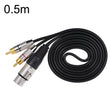 XLR Female To 2RCA Male Plug Stereo Audio Cable, Length: 0.5m - Microphone Audio Cable & Connector by PMC TechLife | Online Shopping South Africa | PMC TechLife