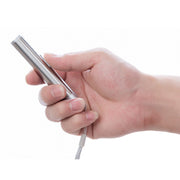 3 in 1 USB Rechargeable Flashlight Infrared Laser Pen Currency Detector Lamp(Silver)