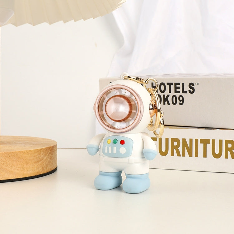 6092 Cartoon Astronaut Fan With Lanyard Portable Mini USB Charging Fan(Light Blue)