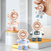 6092 Cartoon Astronaut Fan With Lanyard Portable Mini USB Charging Fan(Pink)