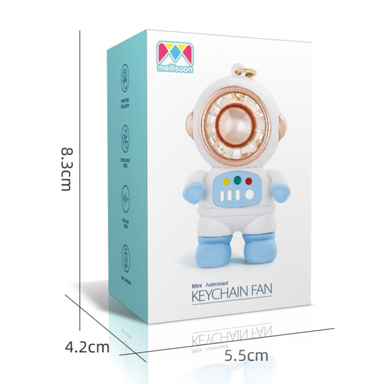 6092 Cartoon Astronaut Fan With Lanyard Portable Mini USB Charging Fan(Dark Gray)