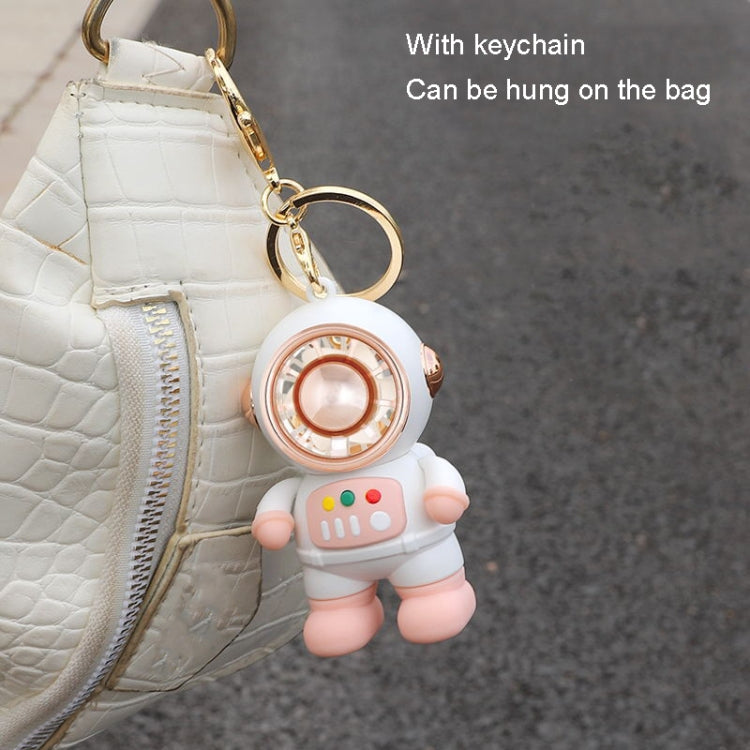 6092 Cartoon Astronaut Fan With Lanyard Portable Mini USB Charging Fan(Light Blue)