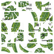 for Macbook Air 13.3 inch 5pcs Laptop Keyboard PVC Sticker(Leaves)