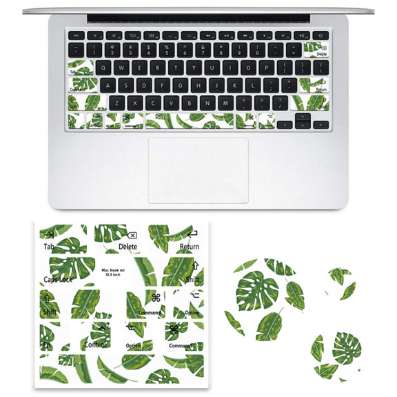 for Macbook Air 13.3 inch 5pcs Laptop Keyboard PVC Sticker(Leaves)