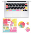 for Macbook Air 13.3 inch 5pcs Laptop Keyboard PVC Sticker(Pink Colorful) - Keyboard Protector by PMC Jewellery | Online Shopping South Africa | PMC Jewellery | Buy Now Pay Later Mobicred