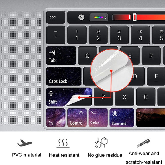 for Macbook Air 13.3 inch 5pcs Laptop Keyboard PVC Sticker(Mountain)