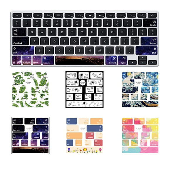for Macbook Air 13.3 inch 5pcs Laptop Keyboard PVC Sticker(Leaves)
