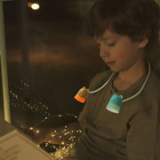 KD201 Portable Lamp Hanging Neck Reading LED Night Light, Style: Little Deer (Blue+Brown)