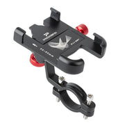 PROMEND SJJ-297 Aluminum Alloy Rotation Adjustable Bicycle Mobile Phone Bracket(Black)