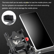 PROMEND SJJ-297 Aluminum Alloy Rotation Adjustable Bicycle Mobile Phone Bracket(Black)
