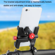 PROMEND SJJ-297 Aluminum Alloy Rotation Adjustable Bicycle Mobile Phone Bracket(Black)