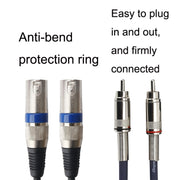 2RCA Male 2XLR Caron Male Speaker Audio Balance Cable, Length: 3m
