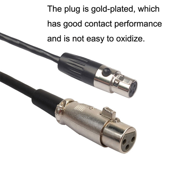 Xlrmini Caron Female To Mini Female Balancing Cable For 48V Sound Card Microphone Audio Cable, Length: 10m