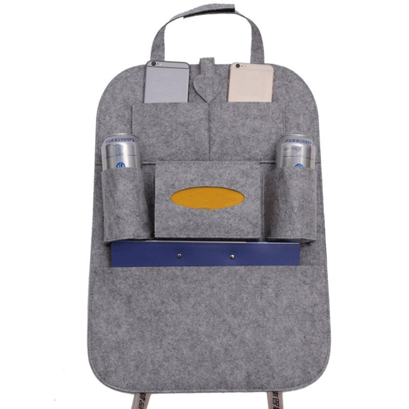 Car Multifunctional Seat Back Storage Hanging Bag, Size: 40x56cm(Light Grey)