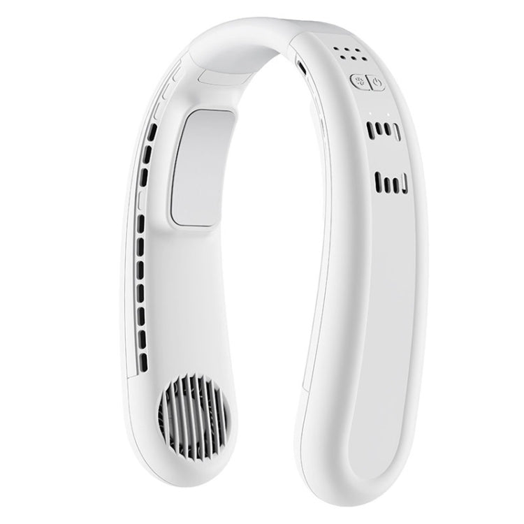 F63 Semiconductor Cooling Hanging Neck Fan USB Silent Outdoor Mini Fan(White)