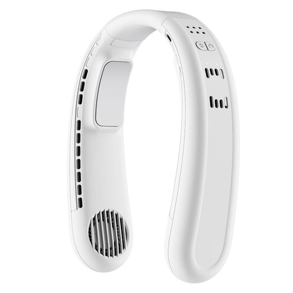 F63 Semiconductor Cooling Hanging Neck Fan USB Silent Outdoor Mini Fan(White)