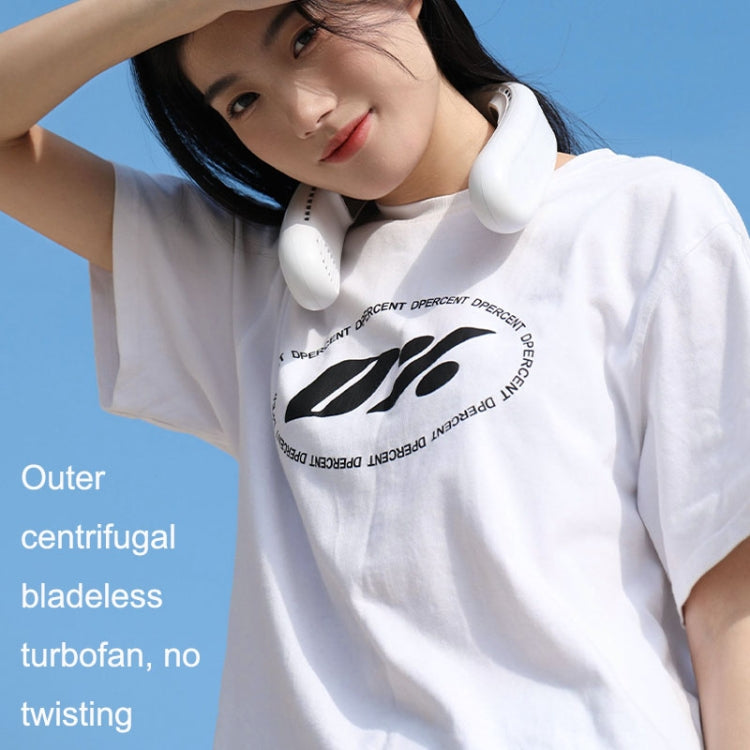 F63 Semiconductor Cooling Hanging Neck Fan USB Silent Outdoor Mini Fan(White)