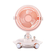 Household Cute Pet Fan USB Desktop Night Light Fan(Apricot)