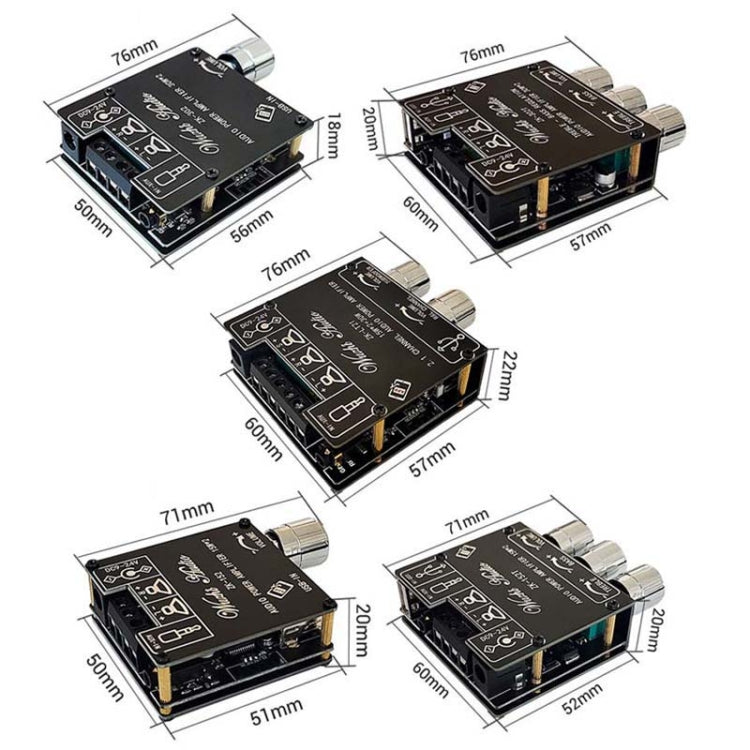 ZK-302 Mini Bluetooth 5.1 Receiving Audio Module With Power Amplifier Digital D Stereo Dual Channel