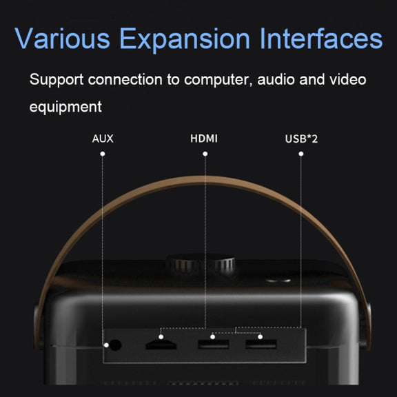 K3 1080P Home HD Portable Dual-Band 5G WiFi Smart Projector, CN Plug(Basic Version)
