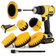 8 In 1 Electric Drill Crevice Cleaning Brush Car Wash Tool Set, Size: A Model(Yellow) - Car washing supplies by PMC TechLife | Online Shopping South Africa | PMC TechLife | Buy Now Pay Later Mobicred