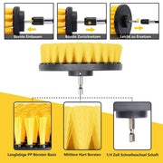 8 In 1 Electric Drill Crevice Cleaning Brush Car Wash Tool Set, Size: B Model(Yellow)
