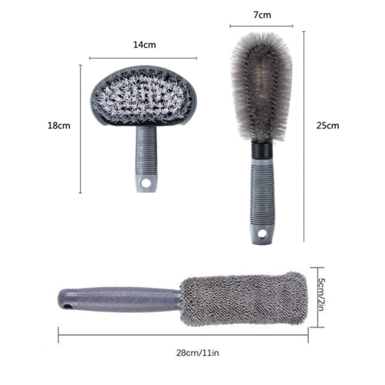 6pcs/Set Gloves Dusting Tire Brush Car Cleaning Brush Set(B Model)
