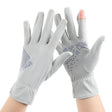 1pair Driving Sunscreen Anti-ultraviolet Thin Summer Ice Silk Dew Finger Non-slip Riding Gloves Free Size(Smoke Gray) - Safety Gloves by PMC TechLife | Online Shopping South Africa | PMC TechLife