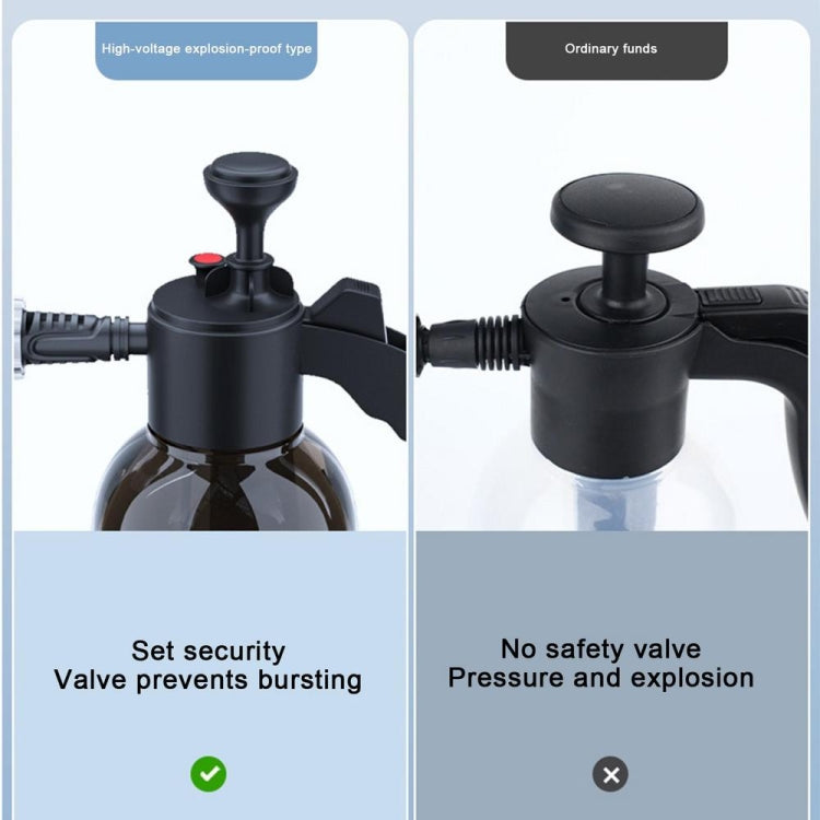 2L Foam Sprayer Pressure Spray Bottle for Car Washing Plants Watering Fertilizing(Black)