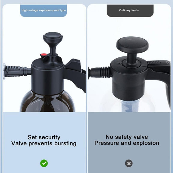 2L Foam Sprayer Pressure Spray Bottle for Car Washing Plants Watering Fertilizing(Black)