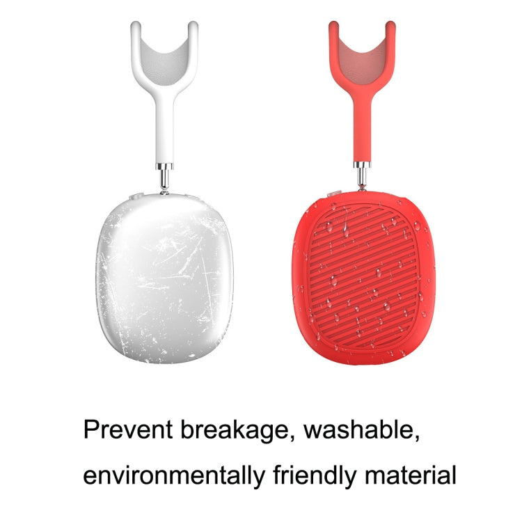 T2 For Apple AirPods Max 1pair Bluetooth Headset Anti-Fall Silicone Protective Case(Red)