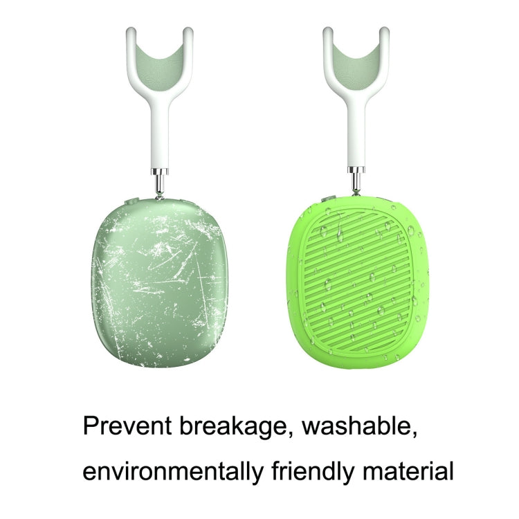 T2 For Apple AirPods Max 1pair Bluetooth Headset Anti-Fall Silicone Protective Case(Luminous Green)
