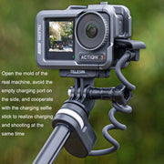 For DJI Osmo Action 3 TELESIN OA-FMS-004 Motion Camera Metal Rabbit Cage Protection Frame(Grey)