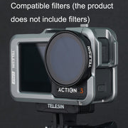 For DJI Osmo Action 3 TELESIN OA-FMS-004 Motion Camera Metal Rabbit Cage Protection Frame(Grey)