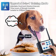 Outdoor Wireless Electronic Pet Fence Night Reflective Collar, Specification: One for Two(UK Plug)