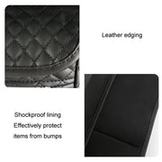 Car Central Control Seat Back Leather Multifunctional Storage Bag(Black)